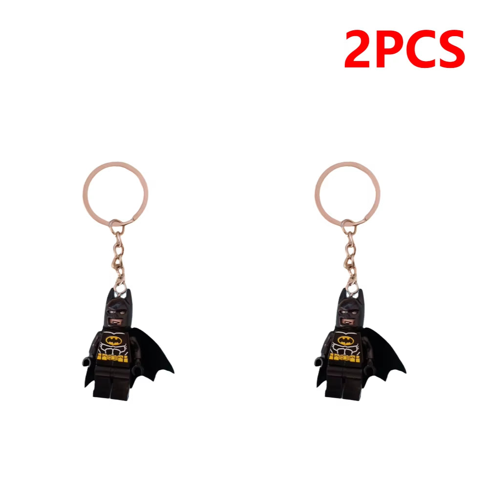 1/2/3PCS Cartoon Anime Keychain Doll Cartoon Animation Minifigure Keyring School Bag Pendant Trendy Bag Keychain Accessories