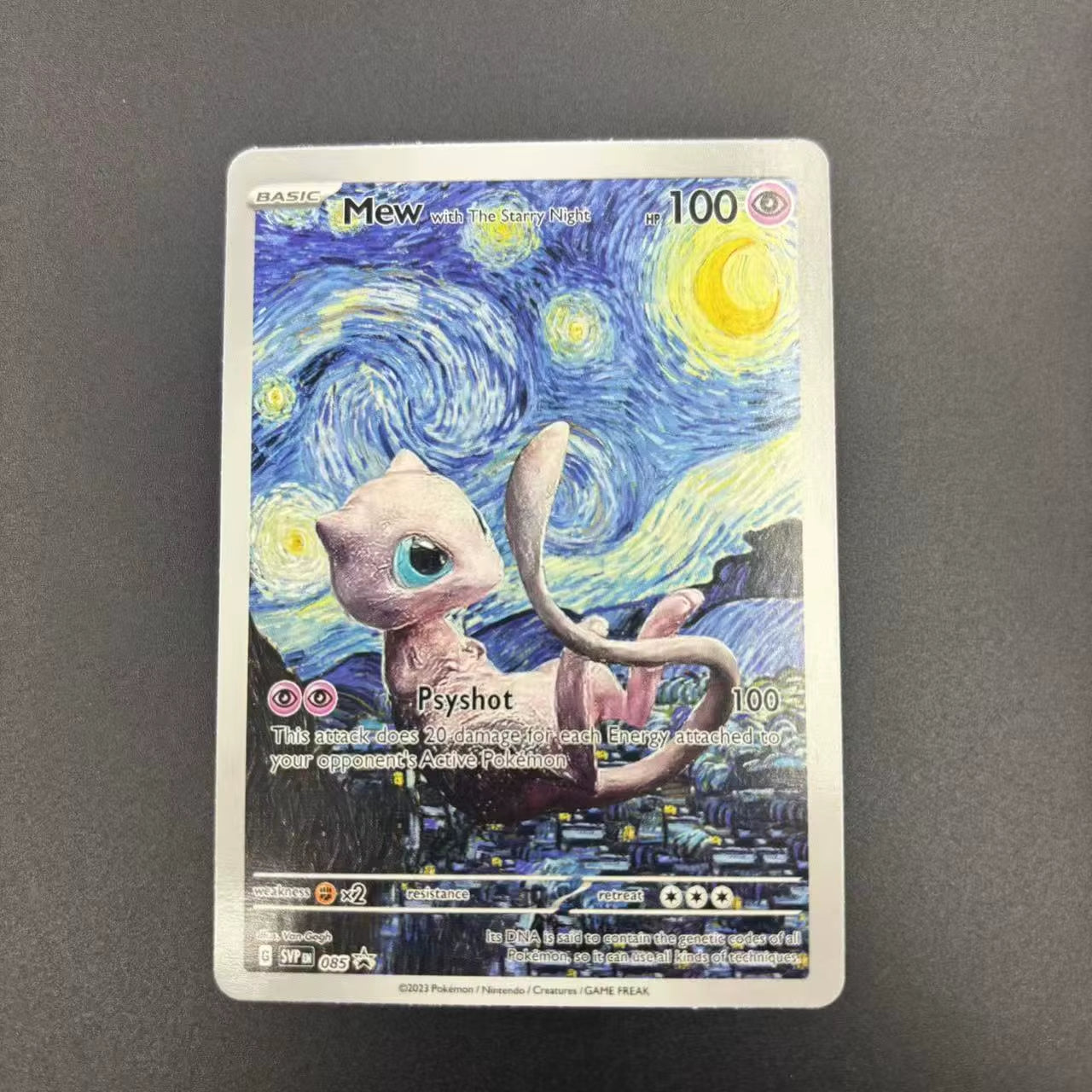 DIY PTCG Collection Cards 2023 SVP EN VAN GOGH PIKACHU/GREY FELT HAT Self Made Single Card Classic Game Anime Cards Gift Toy