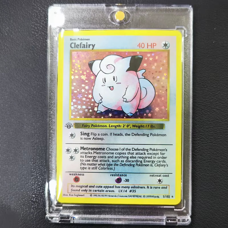 DIY Pokemon Collection Cards with Card Brick 1996 1St Edition Flash Cards Charizard Blastoise PTCG Game Anime Shining Cards Gift