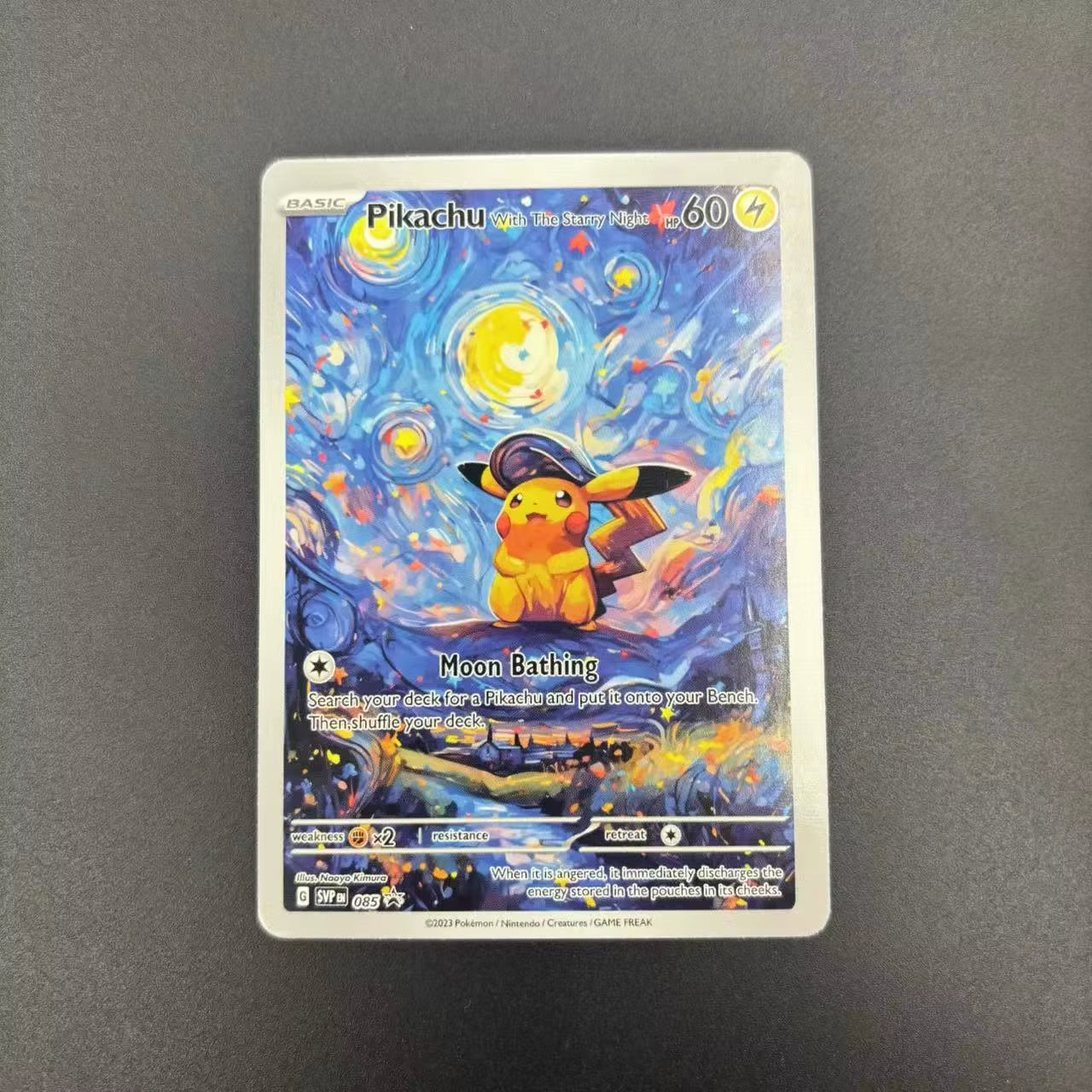 DIY PTCG Collection Cards 2023 SVP EN VAN GOGH PIKACHU/GREY FELT HAT Self Made Single Card Classic Game Anime Cards Gift Toy