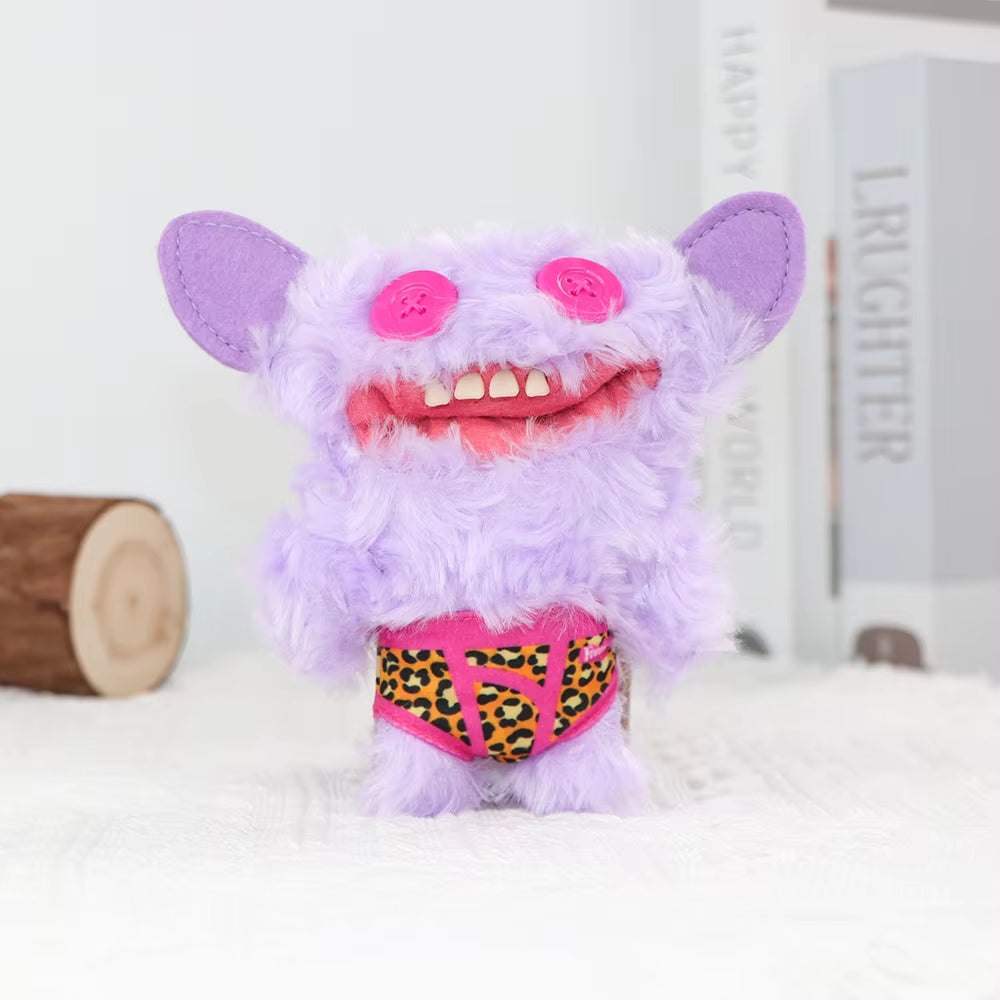 Original Teeth Monsters Pendant Plush Doll  Funny Ugly Monster Keyrings Keychain Toy Halloween Prank Decoration Gift