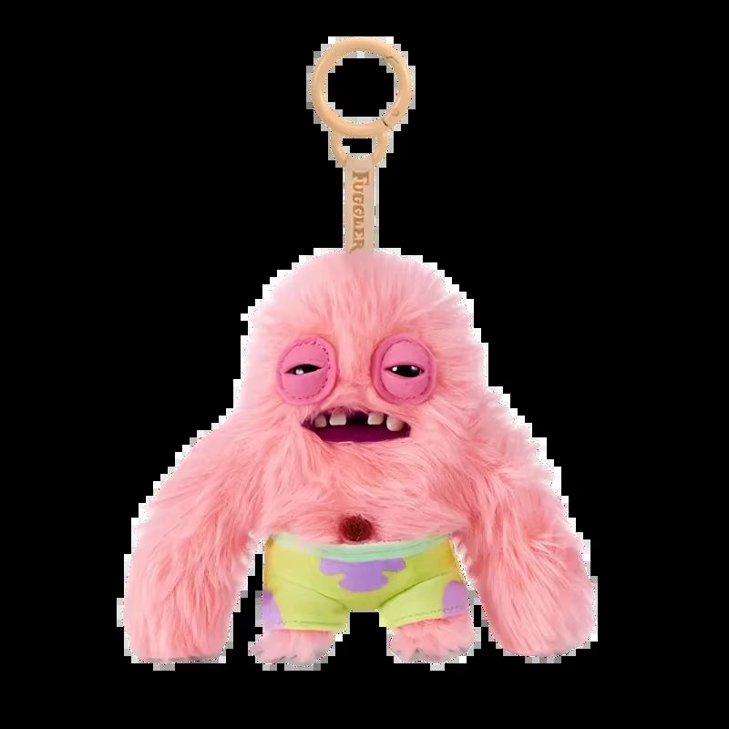 Original  Spongebob Patrick Keychain Bag Charm for Backpack Decoration Soft Plush Doll Teeth Monster Ugly Cute Funny Toy