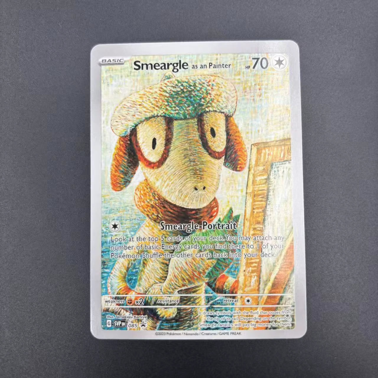 DIY PTCG Collection Cards 2023 SVP EN VAN GOGH PIKACHU/GREY FELT HAT Self Made Single Card Classic Game Anime Cards Gift Toy
