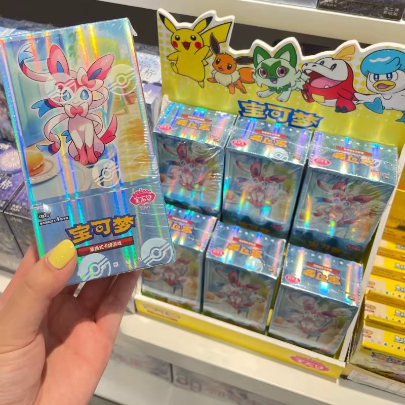 100% Original Pokemon PTCG Cards Gem Pack Vol.1 VOL.2 VOL.3 Chinese Scarlet and Violet Anime Eevee Gengar Box Card Birthday Gift