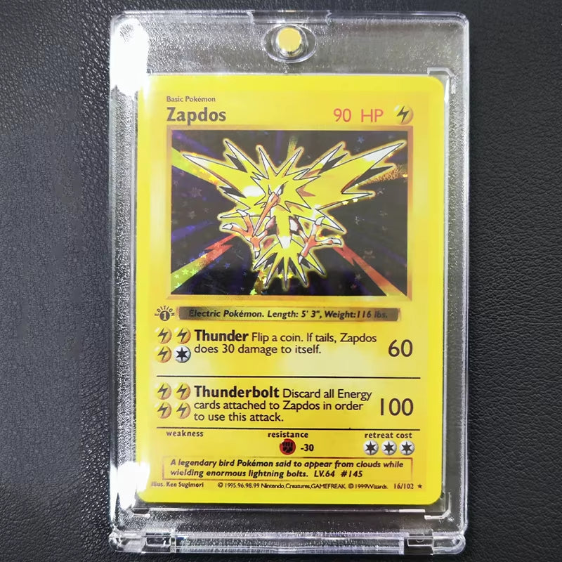 DIY Pokemon Collection Cards with Card Brick 1996 1St Edition Flash Cards Charizard Blastoise PTCG Game Anime Shining Cards Gift