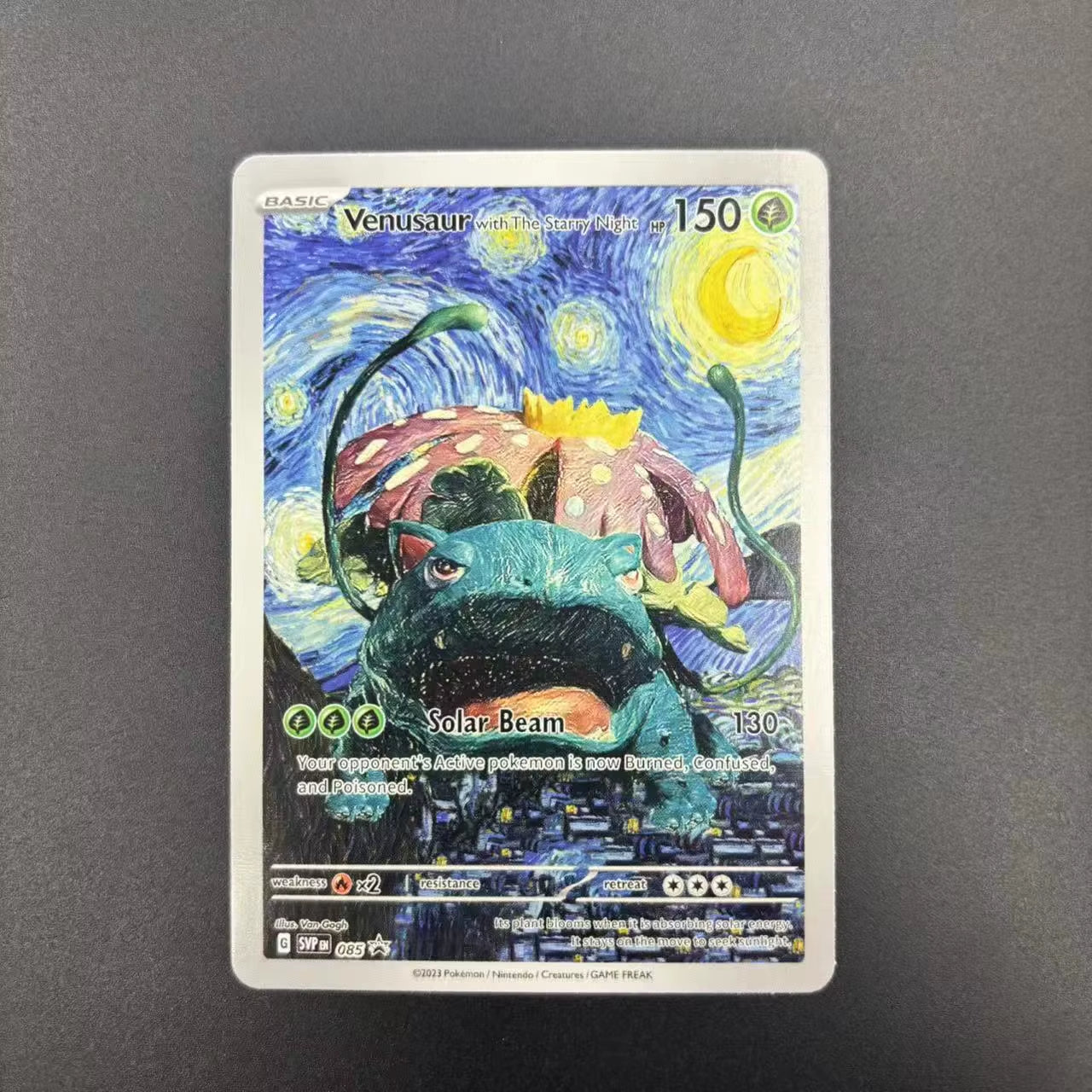 DIY PTCG Collection Cards 2023 SVP EN VAN GOGH PIKACHU/GREY FELT HAT Self Made Single Card Classic Game Anime Cards Gift Toy