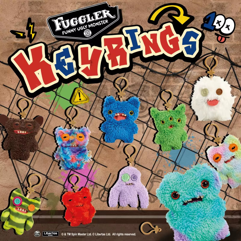 12Cm  Funny Ugly Monster Plush Toys Keychain Kawaii  Monster Rabbits Cute Stuffed Peluche Dolls Pendants Gifts Kid