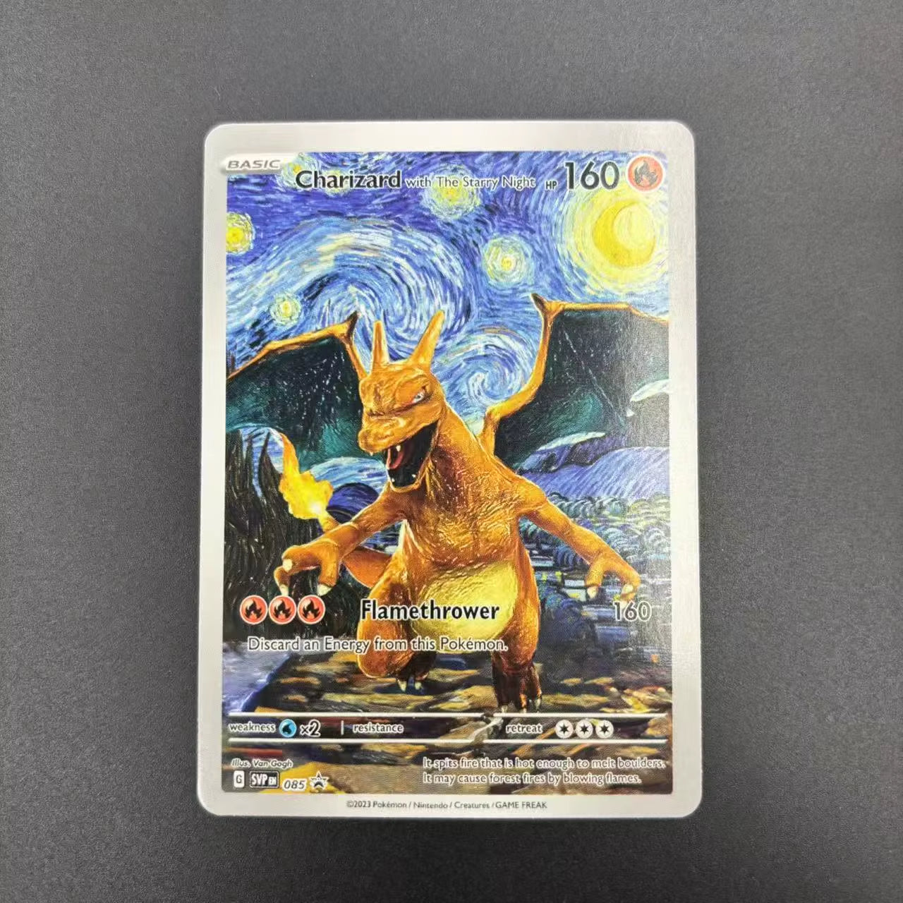 DIY PTCG Collection Cards 2023 SVP EN VAN GOGH PIKACHU/GREY FELT HAT Self Made Single Card Classic Game Anime Cards Gift Toy