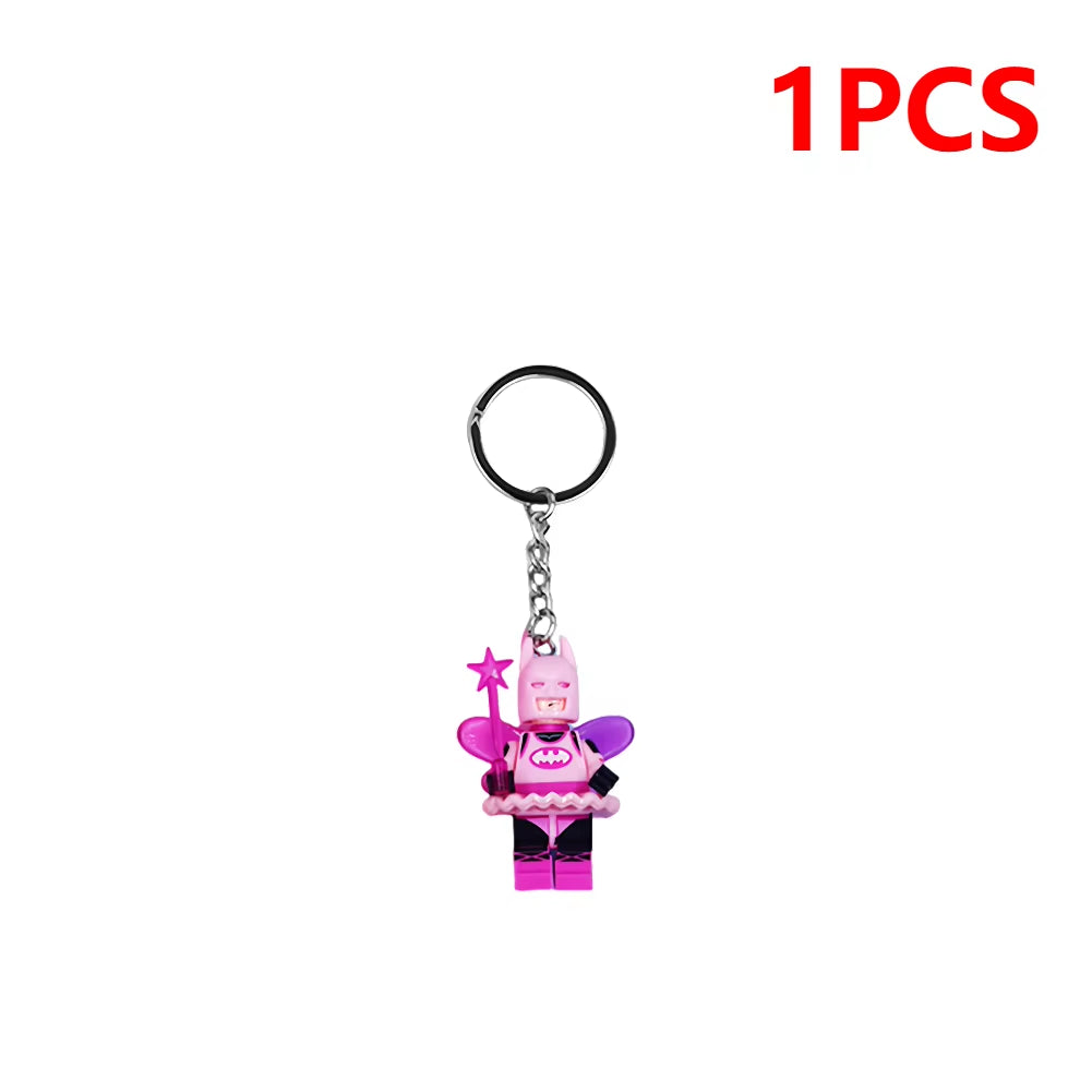 1/2/3PCS Cartoon Anime Keychain Doll Cartoon Animation Minifigure Keyring School Bag Pendant Trendy Bag Keychain Accessories