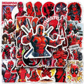50Pcs the Avengers Deadpool Cartoon Stickers Cool Super Hero Anime Decals DIY Phone Laptop Skateboard Sticker Decor Toys