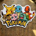 Anime Pokemon Group Shaped Rug - Soft Fluffy Kids Play Carpet for Bedroom Living Room Decor Cute Cartoon Character Floor Mat
