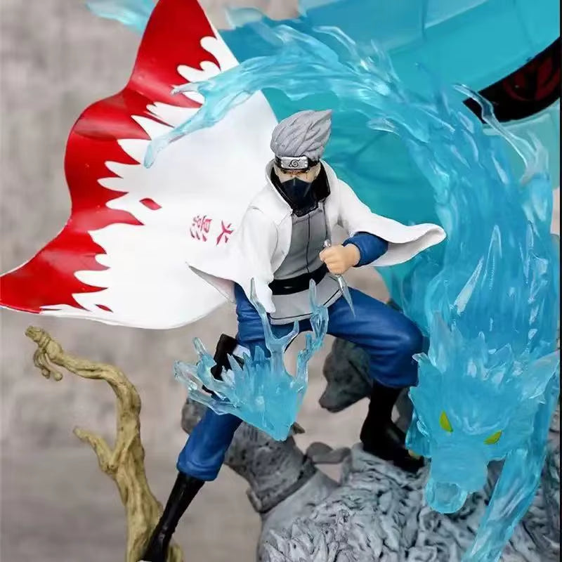 26CM Naruto Anime Figure Hatake Kakashi Statue Figurine Model Doll Ornament Collection Room Decora Desk Toy Gift