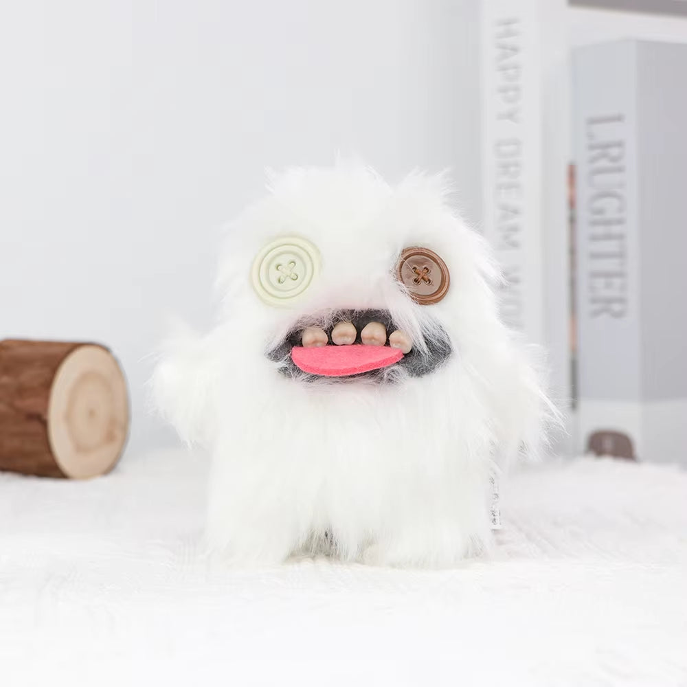 Original Teeth Monsters Pendant Plush Doll  Funny Ugly Monster Keyrings Keychain Toy Halloween Prank Decoration Gift