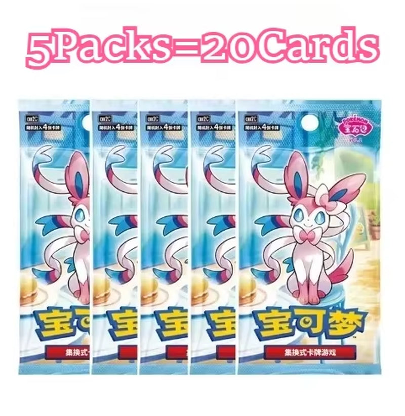 100% Original Pokemon PTCG Cards Gem Pack Vol.1 VOL.2 VOL.3 Chinese Scarlet and Violet Anime Eevee Gengar Box Card Birthday Gift