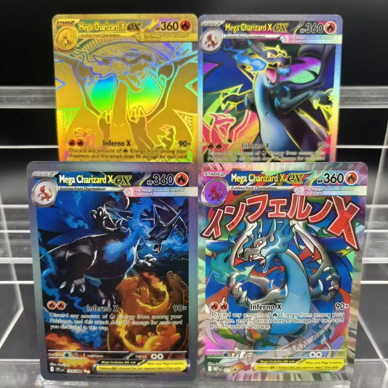 PTCG Collection Cards DIY Mega Charizard X Ex Phantasmal Flames EN Self Made Single Card Classic Game Anime Card Gift Toy