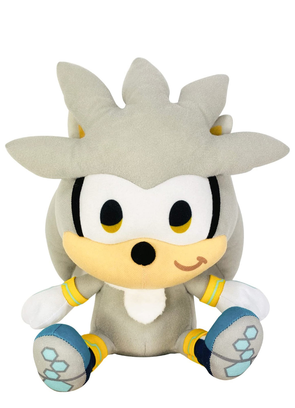 Sonic the Hedgehog Silver Sitting Plush Toy 7 Inches Officially Licensed
