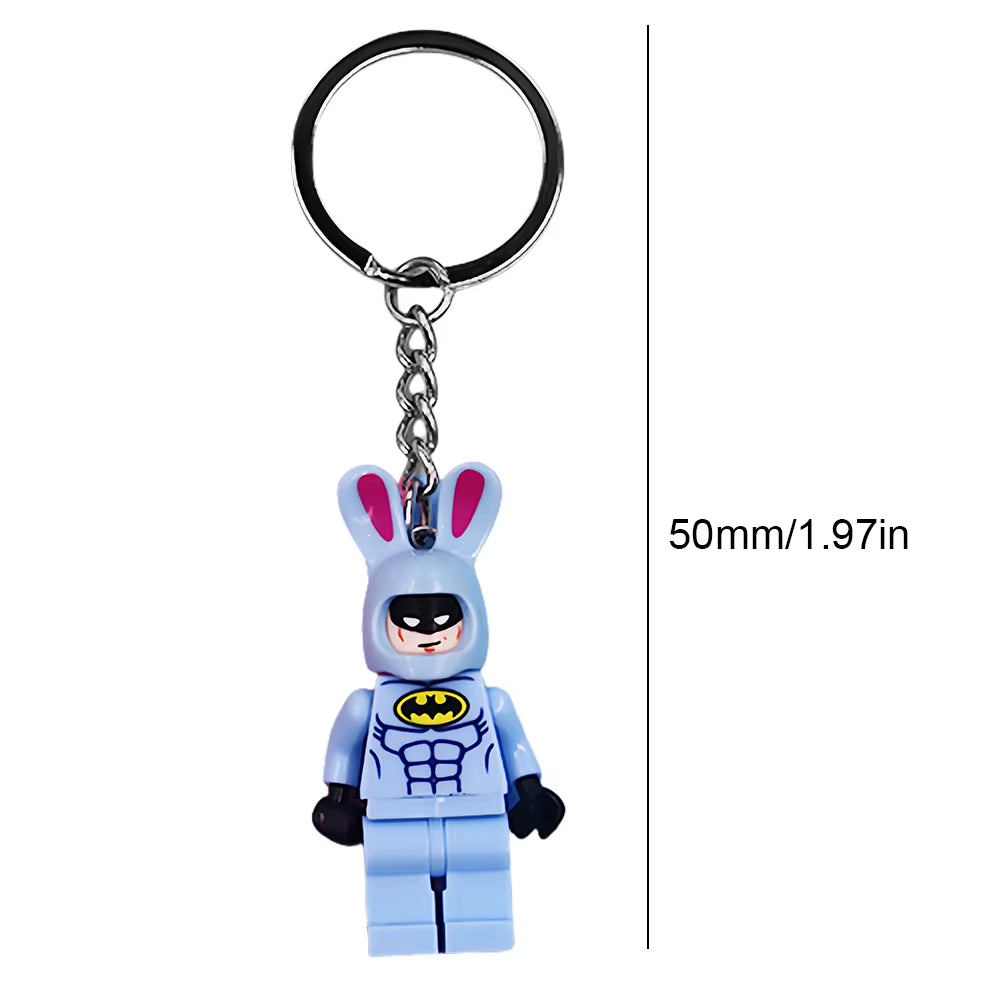 1/2/3PCS Cartoon Anime Keychain Doll Cartoon Animation Minifigure Keyring School Bag Pendant Trendy Bag Keychain Accessories