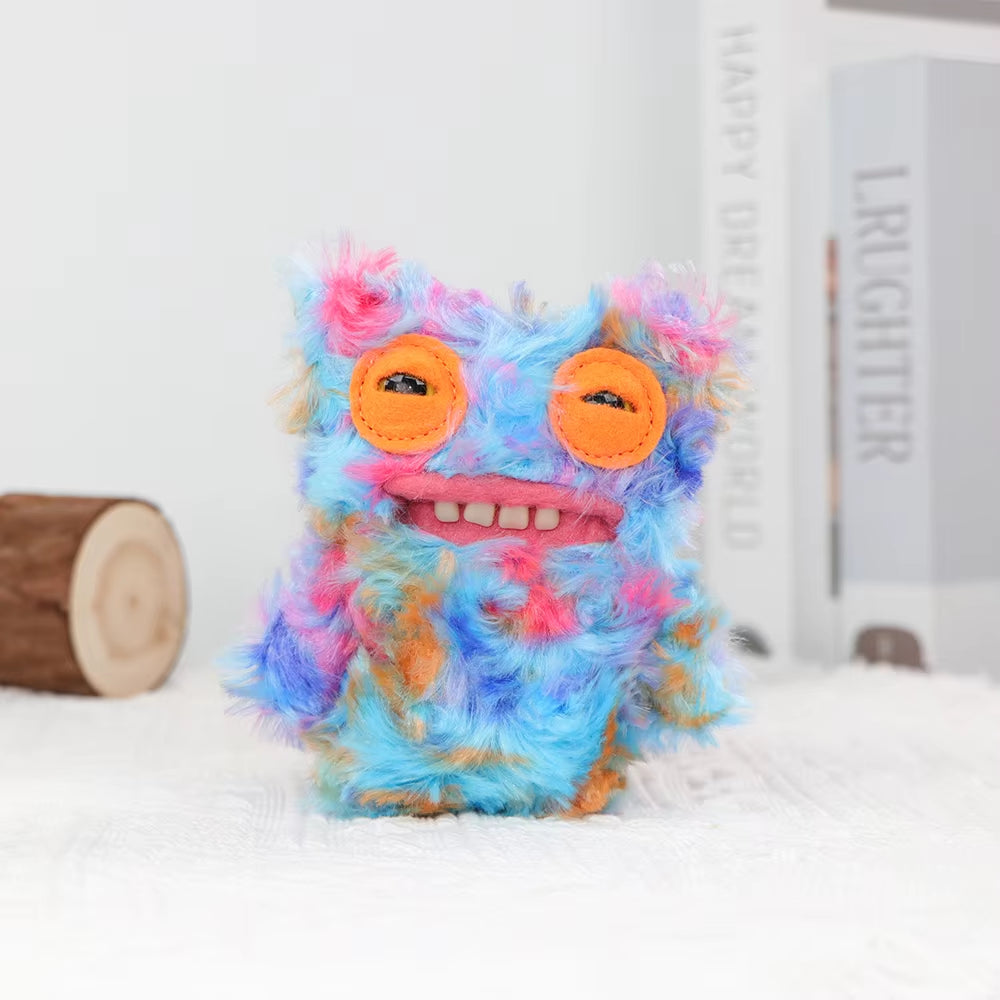 Original Teeth Monsters Pendant Plush Doll  Funny Ugly Monster Keyrings Keychain Toy Halloween Prank Decoration Gift