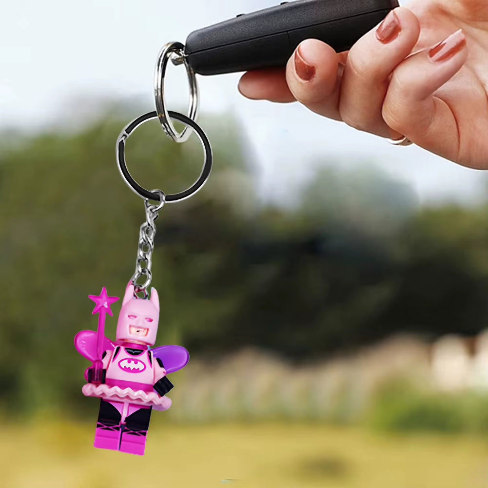 1/2/3PCS Cartoon Anime Keychain Doll Cartoon Animation Minifigure Keyring School Bag Pendant Trendy Bag Keychain Accessories