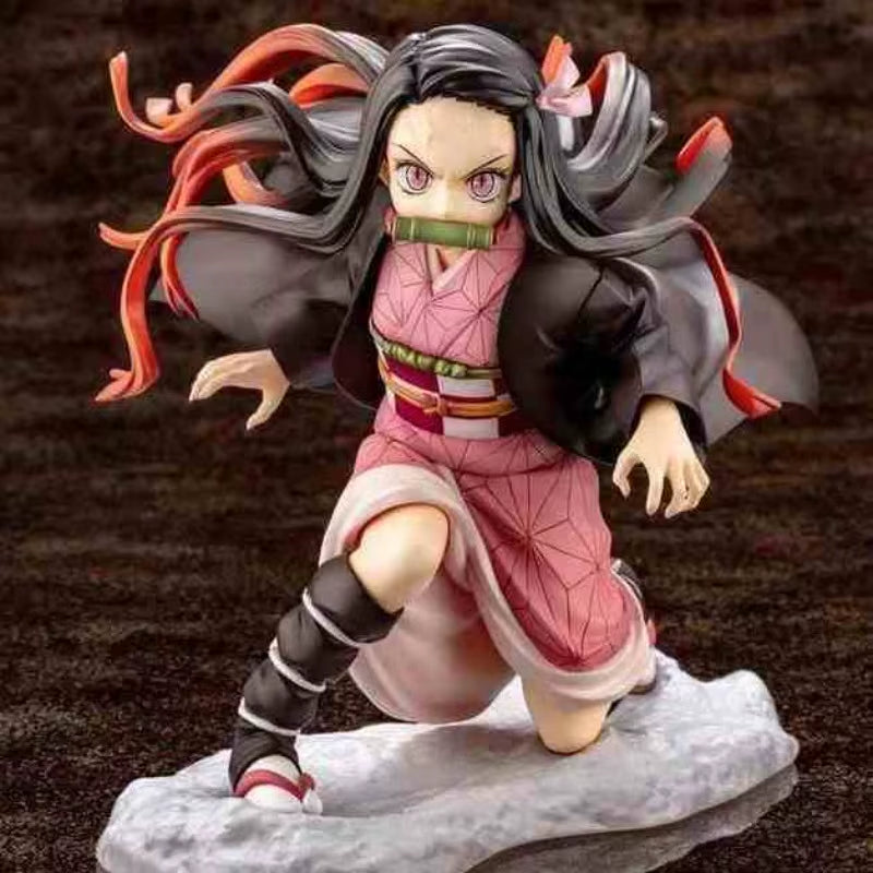 Demon Slayer Cartoon Anime Merchandise Nezuko Figurine Fashionable and Versatile for Men and Women Creative Desktop Ornament