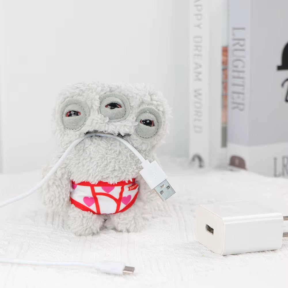 Original Teeth Monsters Pendant Plush Doll  Funny Ugly Monster Keyrings Keychain Toy Halloween Prank Decoration Gift