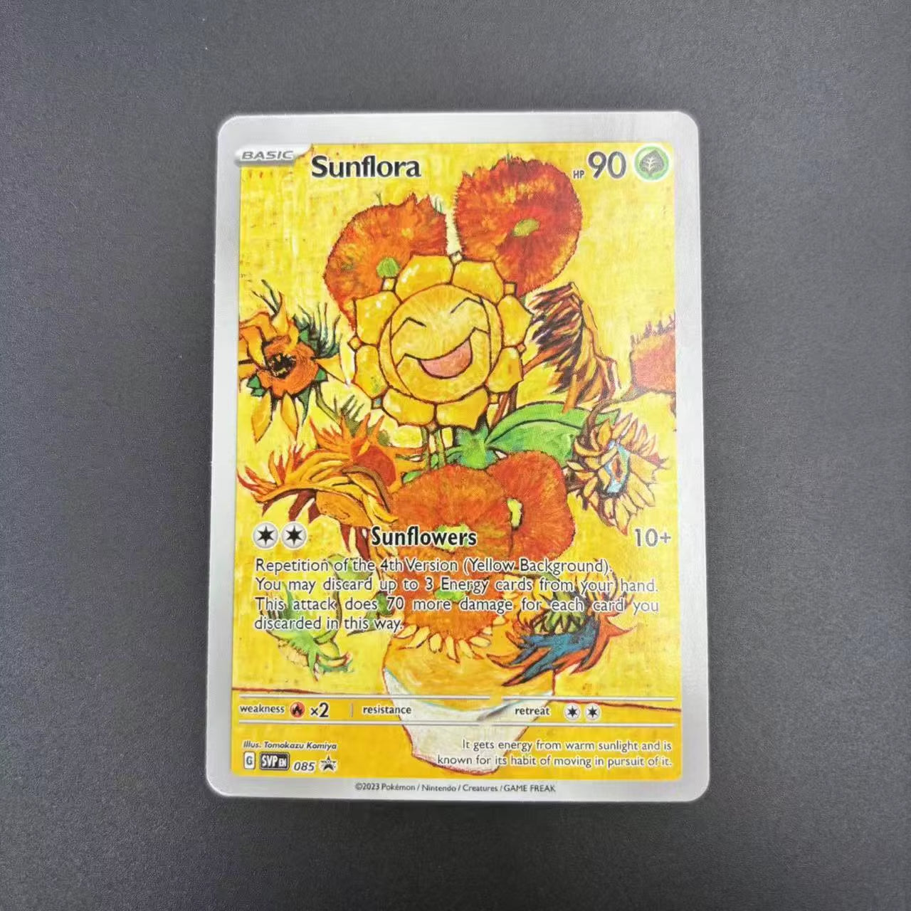 DIY PTCG Collection Cards 2023 SVP EN VAN GOGH PIKACHU/GREY FELT HAT Self Made Single Card Classic Game Anime Cards Gift Toy