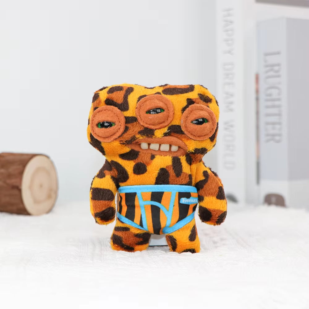 Original Teeth Monsters Pendant Plush Doll  Funny Ugly Monster Keyrings Keychain Toy Halloween Prank Decoration Gift