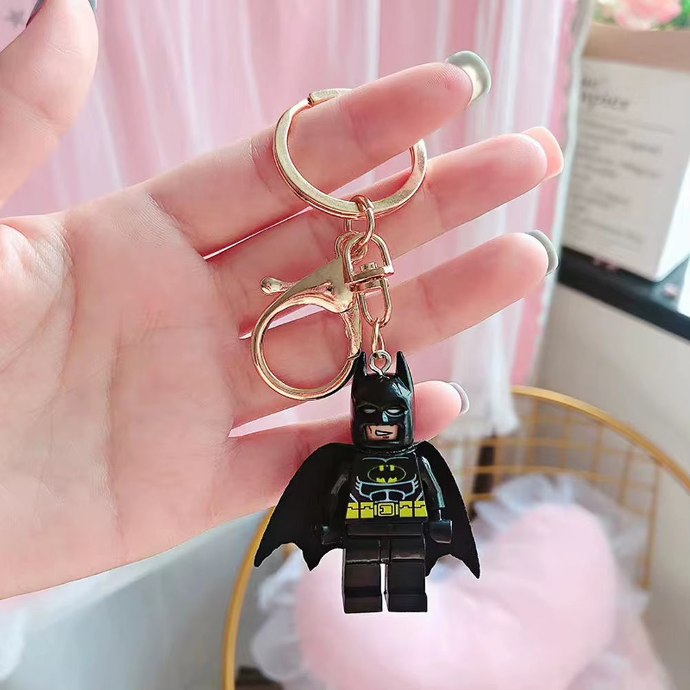 1/2/3PCS Cartoon Anime Keychain Doll Cartoon Animation Minifigure Keyring School Bag Pendant Trendy Bag Keychain Accessories