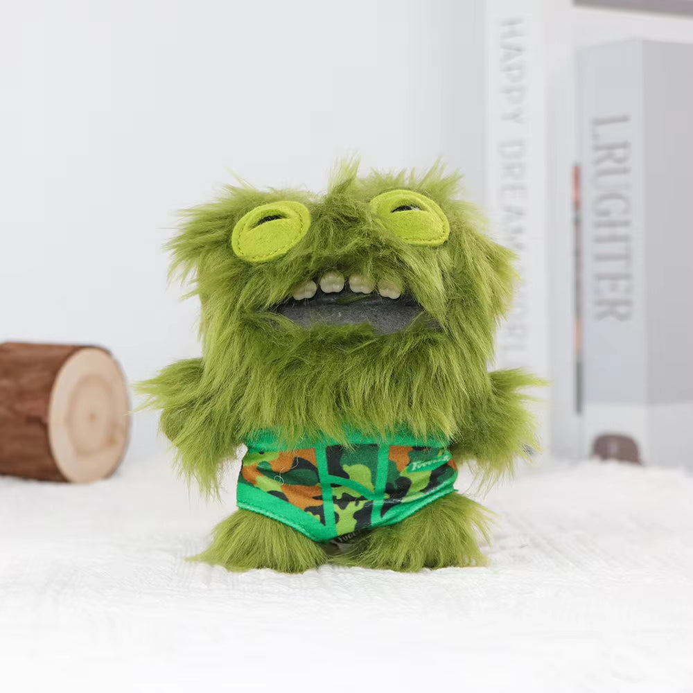 Original Teeth Monsters Pendant Plush Doll  Funny Ugly Monster Keyrings Keychain Toy Halloween Prank Decoration Gift
