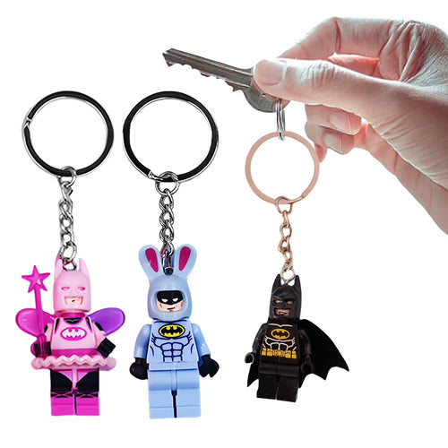 1/2/3PCS Cartoon Anime Keychain Doll Cartoon Animation Minifigure Keyring School Bag Pendant Trendy Bag Keychain Accessories