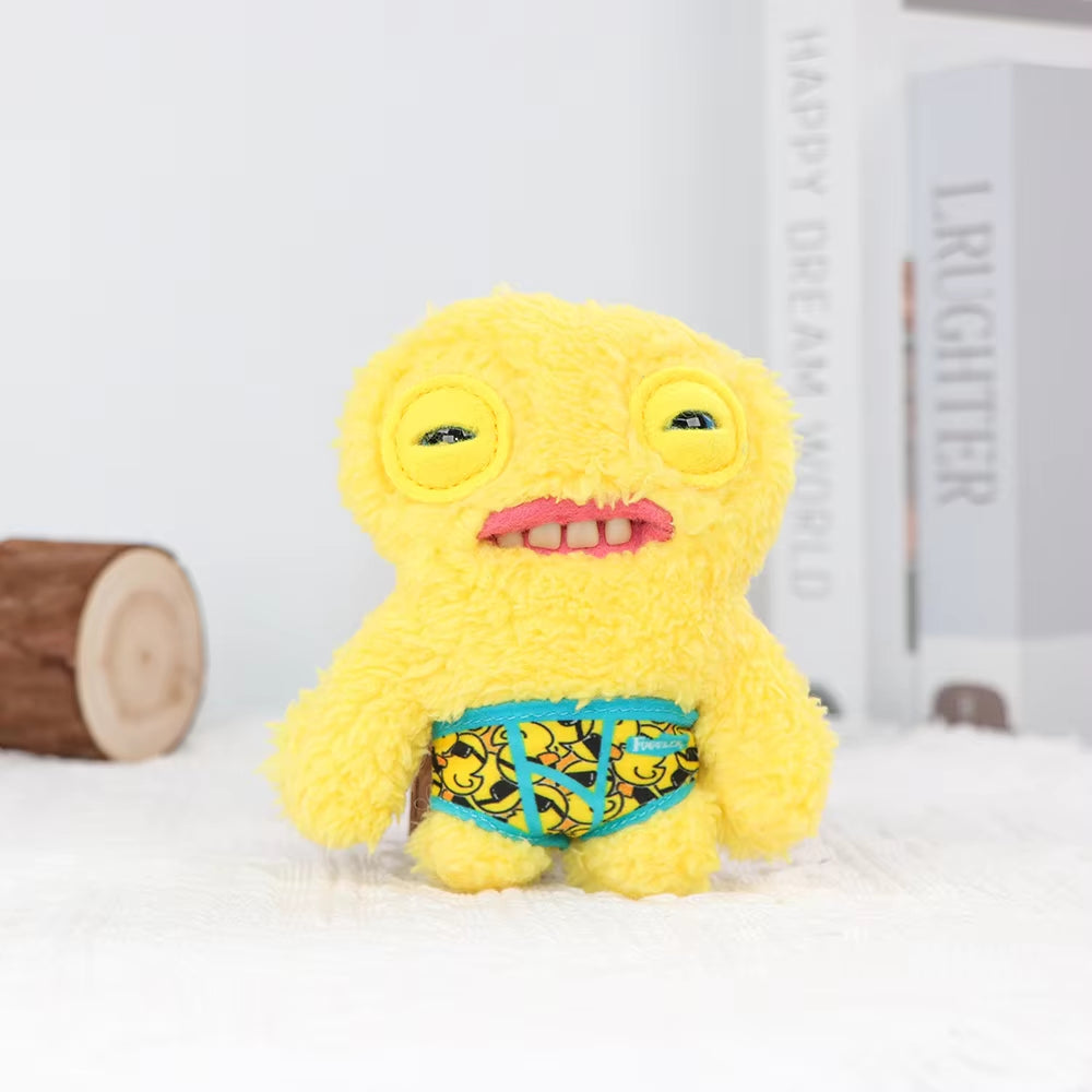 Original Teeth Monsters Pendant Plush Doll  Funny Ugly Monster Keyrings Keychain Toy Halloween Prank Decoration Gift