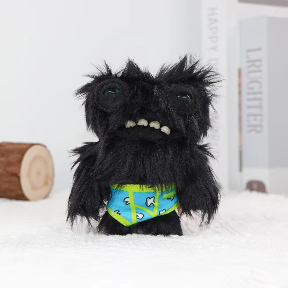 Original Teeth Monsters Pendant Plush Doll  Funny Ugly Monster Keyrings Keychain Toy Halloween Prank Decoration Gift