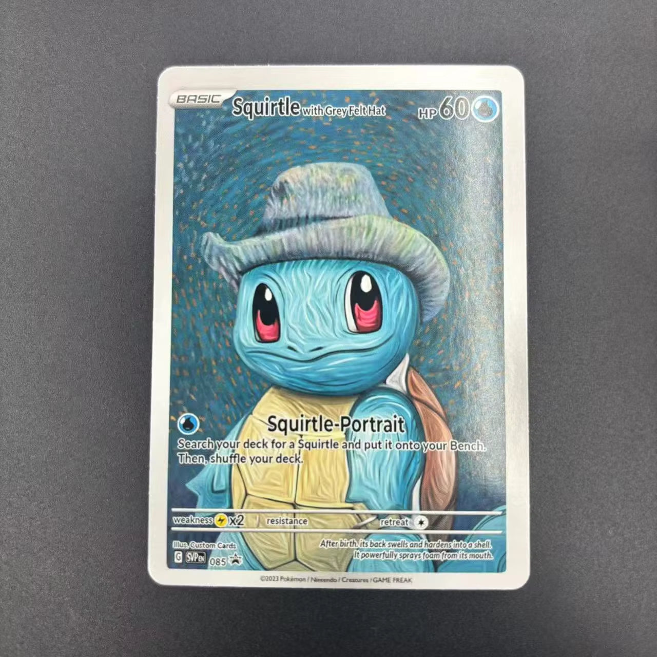 DIY PTCG Collection Cards 2023 SVP EN VAN GOGH PIKACHU/GREY FELT HAT Self Made Single Card Classic Game Anime Cards Gift Toy