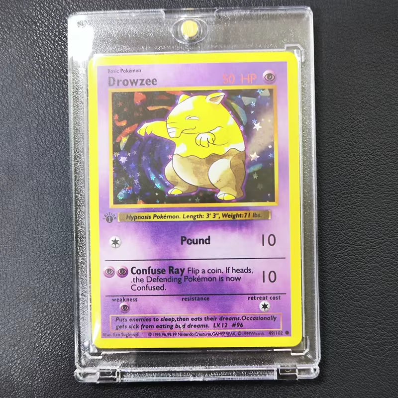DIY Pokemon Collection Cards with Card Brick 1996 1St Edition Flash Cards Charizard Blastoise PTCG Game Anime Shining Cards Gift