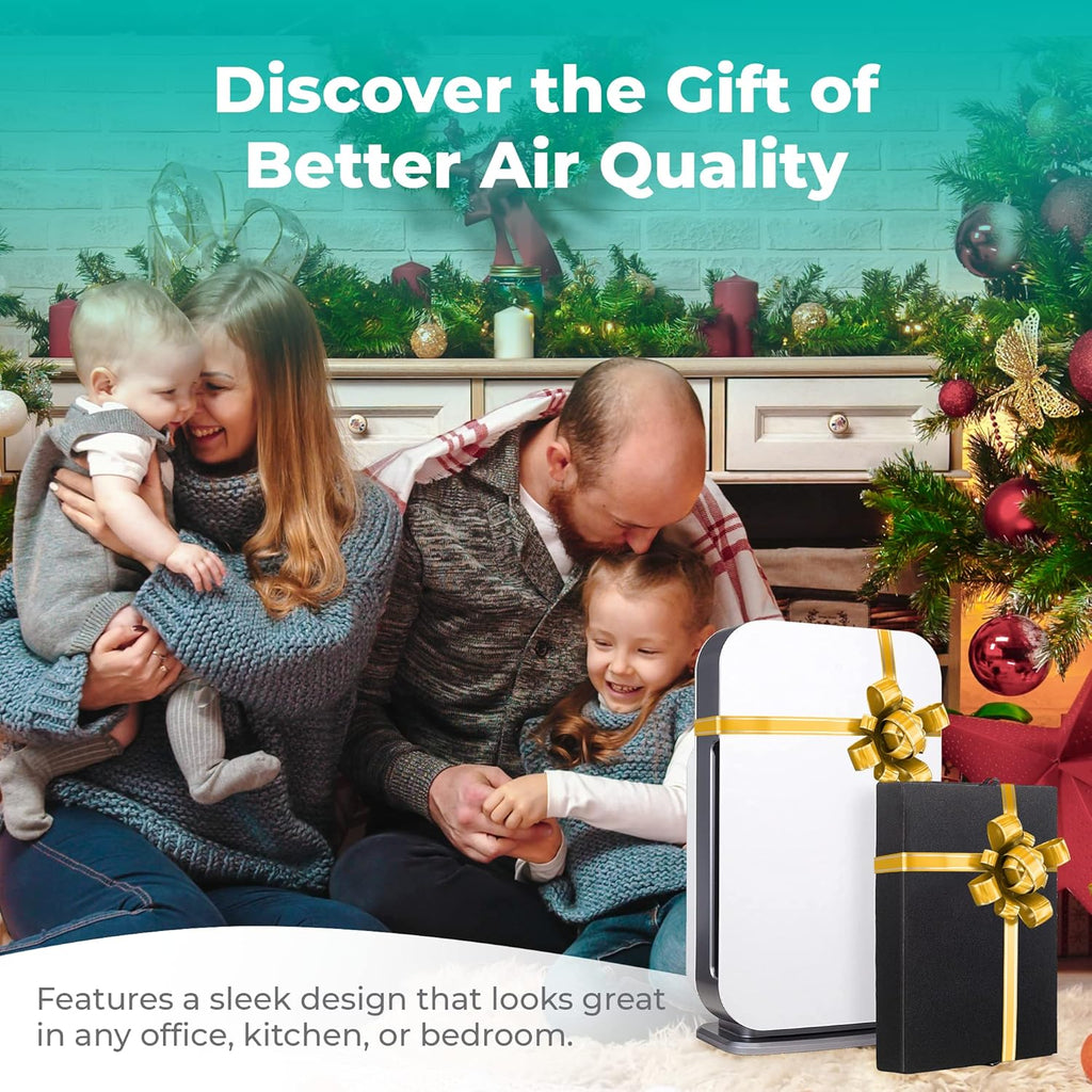 Breathesmart Flex HEPA Air Purifier with Pure Filter | 700 Sq. Ft. in 30 Min | Bedroom & Office | Allergens, Dust & Mold | White
