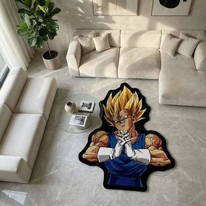 Anime Dragonball Vegeta Design Rug Bedroom Living Room Kid'S Room Non-Slip Decorative Floor Mat Collection Birthday Gift Carpet