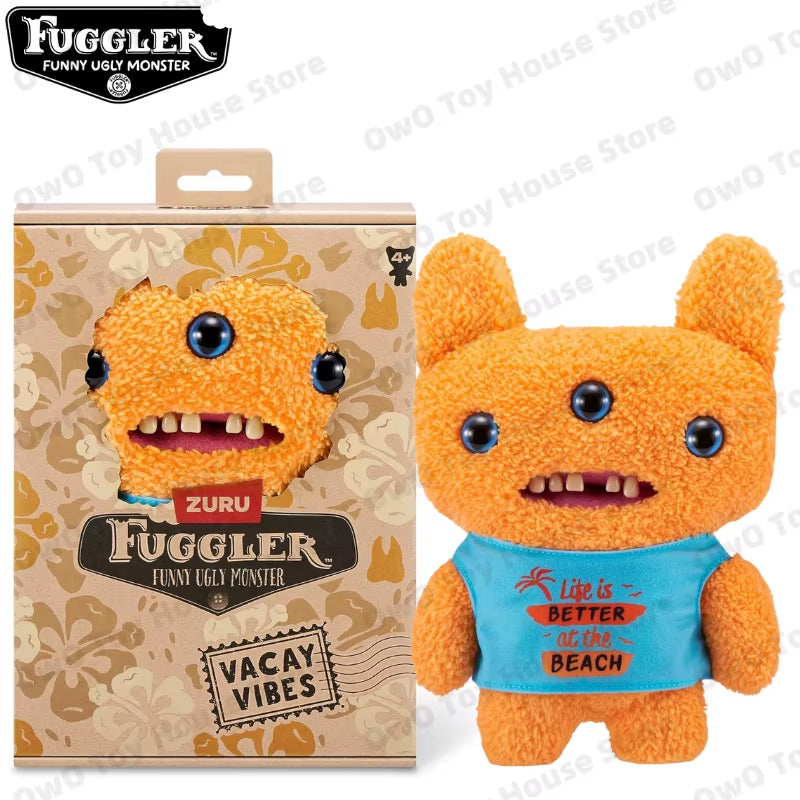 Original Fuggler Plush Toys Funny Ugly Teeth Monster Beach Resort Series Plushies Squirm Crazy Rabbit Stuffed Peluche Doll Gifts