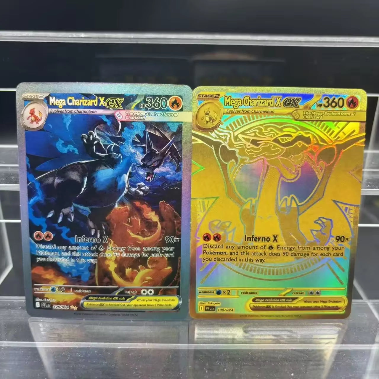 PTCG Collection Cards DIY Mega Charizard X Ex Phantasmal Flames EN Self Made Single Card Classic Game Anime Card Gift Toy