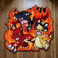 Pokemon Charizard Family Design Rug Bedroom Living Room Kid'S Room Non-Slip Decorative Floor Mat Collection Birthday Gift Carpet