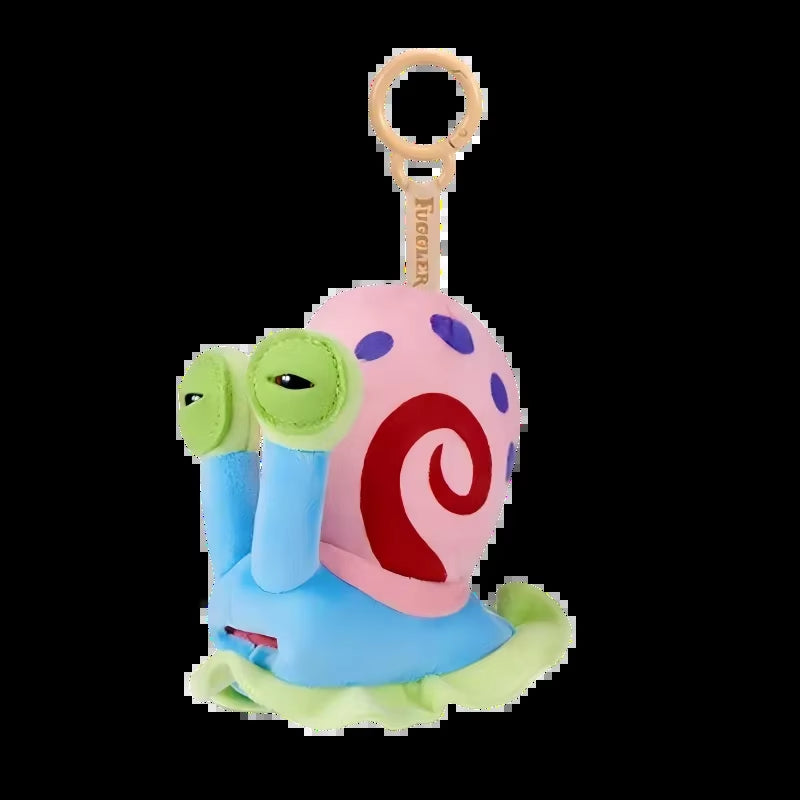 Original  Spongebob Patrick Keychain Bag Charm for Backpack Decoration Soft Plush Doll Teeth Monster Ugly Cute Funny Toy