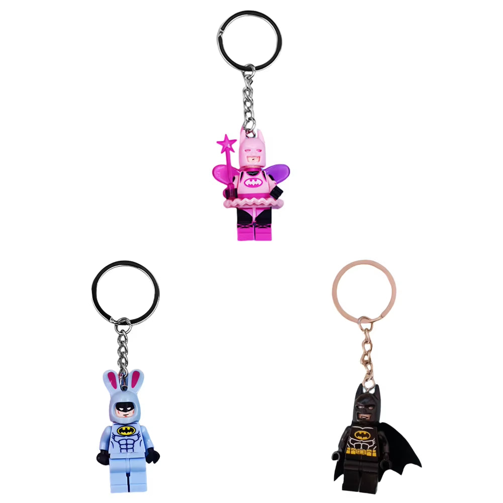 1/2/3PCS Cartoon Anime Keychain Doll Cartoon Animation Minifigure Keyring School Bag Pendant Trendy Bag Keychain Accessories