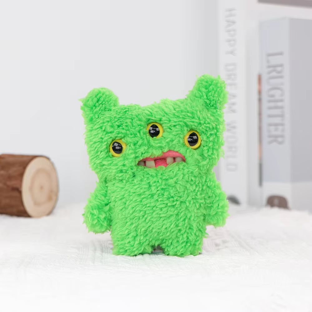 Original Teeth Monsters Pendant Plush Doll  Funny Ugly Monster Keyrings Keychain Toy Halloween Prank Decoration Gift