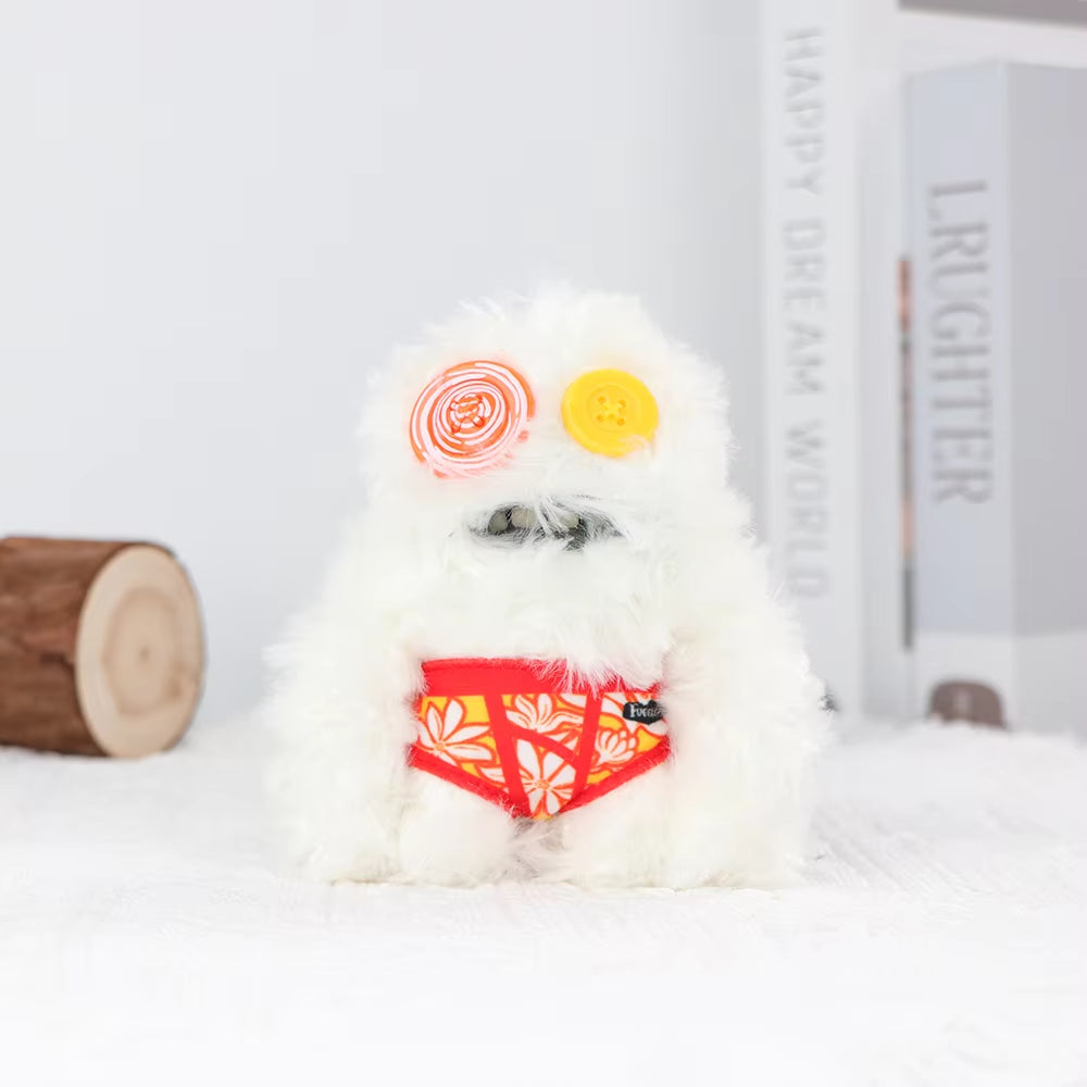 Original Teeth Monsters Pendant Plush Doll  Funny Ugly Monster Keyrings Keychain Toy Halloween Prank Decoration Gift