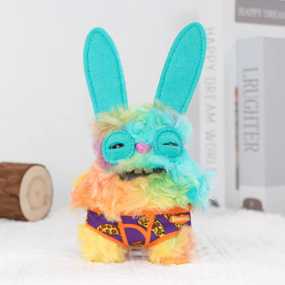 Original Teeth Monsters Pendant Plush Doll  Funny Ugly Monster Keyrings Keychain Toy Halloween Prank Decoration Gift