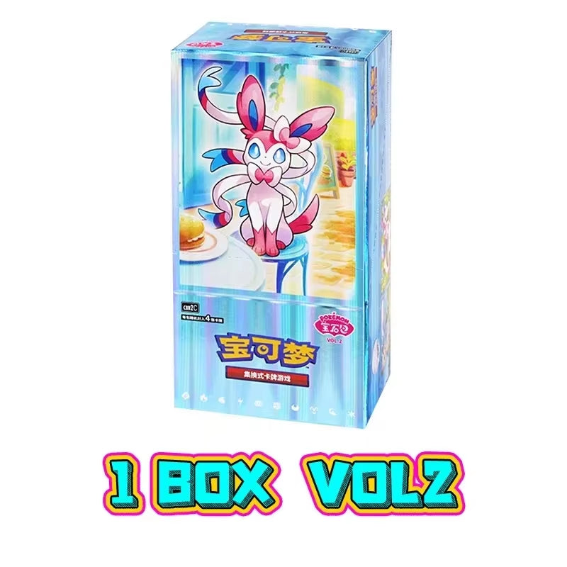 100% Original Pokemon PTCG Cards Gem Pack Vol.1 VOL.2 VOL.3 Chinese Scarlet and Violet Anime Eevee Gengar Box Card Birthday Gift