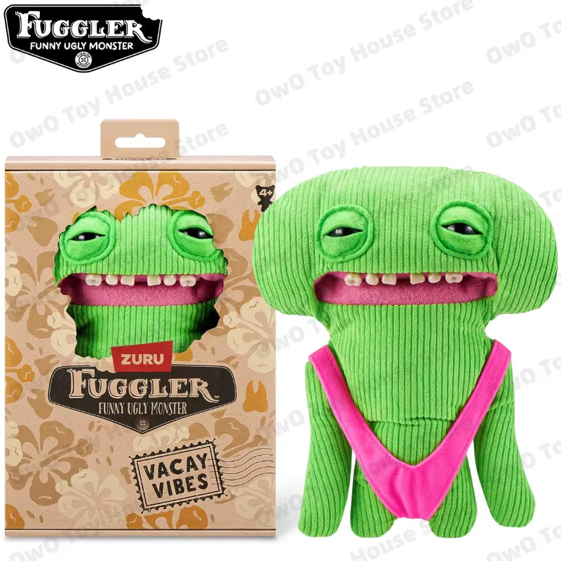 Original Fuggler Plush Toys Funny Ugly Teeth Monster Beach Resort Series Plushies Squirm Crazy Rabbit Stuffed Peluche Doll Gifts