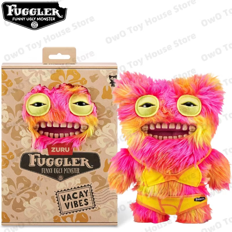 Original Fuggler Plush Toys Funny Ugly Teeth Monster Beach Resort Series Plushies Squirm Crazy Rabbit Stuffed Peluche Doll Gifts