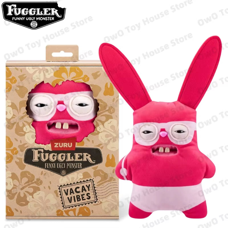 Original Fuggler Plush Toys Funny Ugly Teeth Monster Beach Resort Series Plushies Squirm Crazy Rabbit Stuffed Peluche Doll Gifts