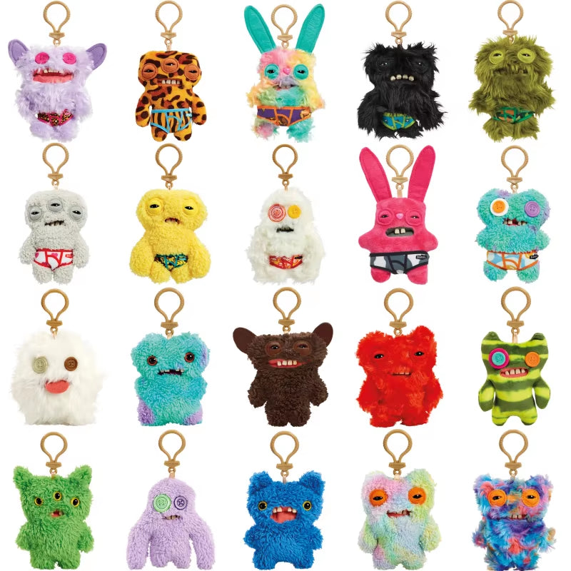 12Cm  Funny Ugly Monster Plush Toys Keychain Kawaii  Monster Rabbits Cute Stuffed Peluche Dolls Pendants Gifts Kid
