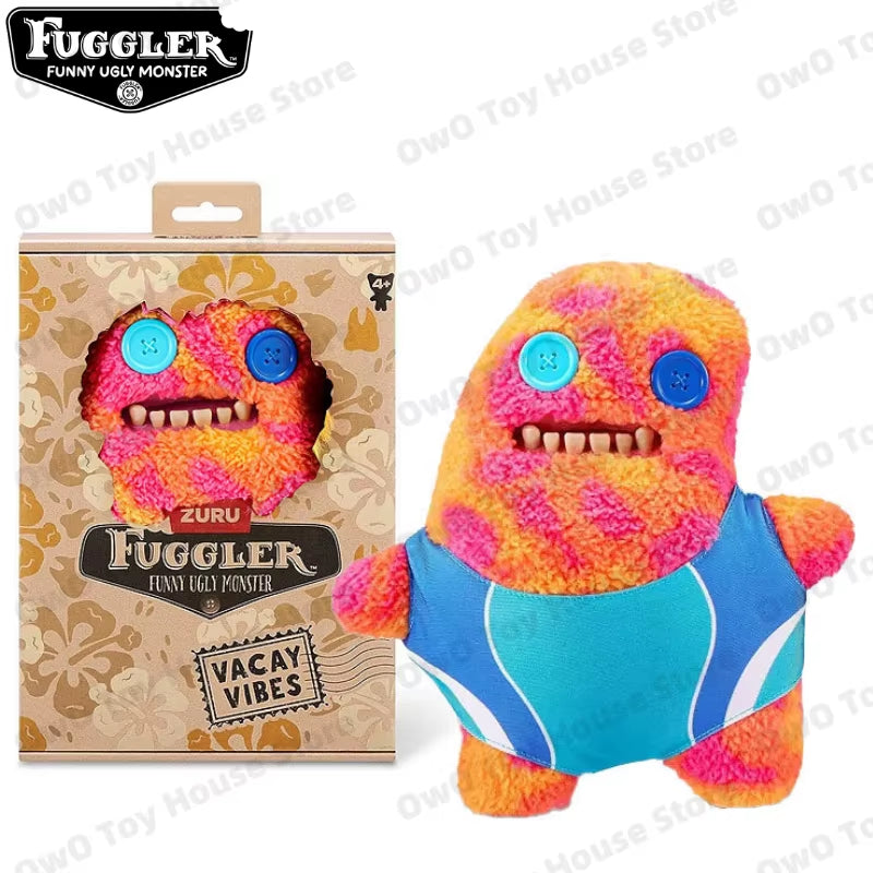 Original Fuggler Plush Toys Funny Ugly Teeth Monster Beach Resort Series Plushies Squirm Crazy Rabbit Stuffed Peluche Doll Gifts